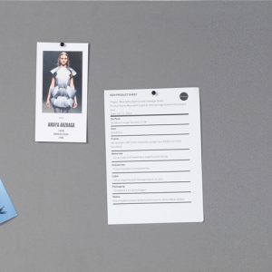 Filca piezīmju tāfele BI-OFFICE 90x60, bez rāmja, pelēkā krāsā - 250-06716