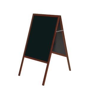 Divpusēja krīta tāfele BI-OFFICE 60x90, 120 cm augsts statīvs, ķirškoka rāmis, melna tāfele - 250-06724