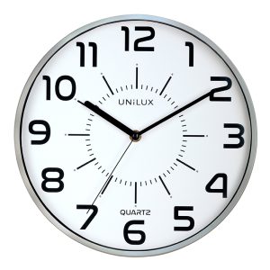Sienas pulkstenis UNILUX POP, diametrs 28cm, sudraba krāsā - 250-06766