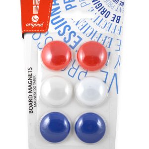 Magnēti MemoBe, 6 gab. / Komplekts, diametrs 30 mm, dažādās krāsās - 250-07679
