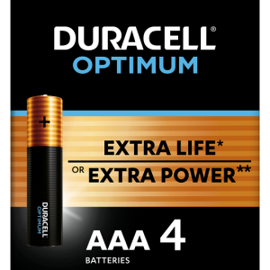 Baterijas DURACELL OPTIMUM AAA 4 gab. - 250-08270