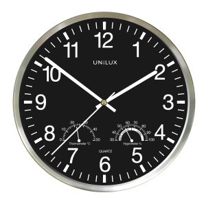 Sienas pulkstenis UNILUX WETTY 30cm ar termometru un higrometru - 250-08276