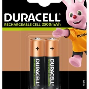 Uzlādējamās baterijas DURACELL AA/HR6, 2500 mAh, 2 gab. - 250-08583