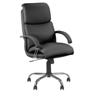 Biroja krēsls NOWY STYL NADIR STEEL Chrome (comfort), melna āda SP-A - 350-00031