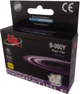 Tintes kasete UPrint Brother LC980/1100Y Yellow DCP 145c/165c/185c 12ml