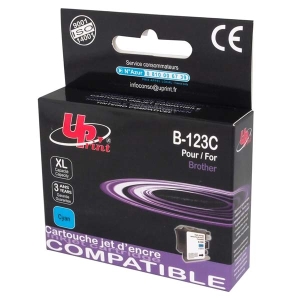 Tintes kasete UPrint Broth.LC123C/125XLC Cyan DCPJ132W/152W/MFCJ4410DW/4510DW10ml
