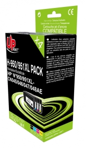Tintes kasete UPrint HP 950/951XL PACK Black 80ml, Cyan,Magenta,Yellow 25ml