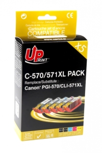 Tintes kasetes UPrint Canon570/571XLPACK PGI 570XL / CLI 571 XL , 2BK+C+M+Y