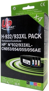 Tintes kasete UPrint HP 932/933XL PACK4 BK:30ml ; C/M/Y:3x14ml