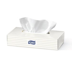 Kosmētiskās salvetes TORK Premium F1, 2 sl., 100 salvetes, 20.8 x 20 cm, baltā krāsā-  140280 - 400-00060