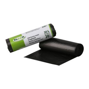 Atkritumu maisi Multipack Kleen, 30l, 20 maisiņi/rullī, 10mkr, melni 52x64cm,HDPE - 400-00863