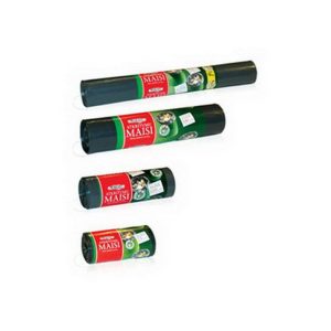 Atkritumu maisi MERKANT, tilpums 60 L, 10 gab., 35 mkr, LDPE, 60 x 78 cm, pelēkā krāsā - 400-00866