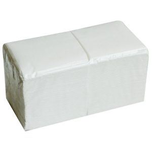 Salvetes LENEK, 1 sl., 400 salvetes, 24 x 24 cm, baltā krāsā - 400-01203