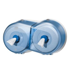 Tualetes papīra turētājs TORK SmartOne Mini Double, 240 x 416 x 180 mm, gaiši zilā krāsā - 400-01693