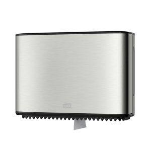 Tualetes papīra ruļļu dozators TORK MINI JUMBO T2, 355 x 254 x 133 mm, nerūsējošais tērauds - 400-02526