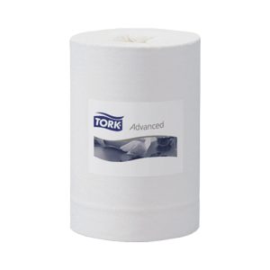 Papīrs slaucīšanai TORK Advanced Plus, 2 sl., 214 lapas rullī, 21.5 cm x 75 m, baltā krāsā - 400-03685
