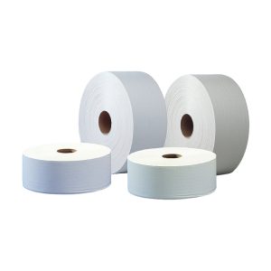 Tualetes papīrs TORK Advanced Mini Jumbo T2, 2 sl., 850 lapiņas rullī, 9.4 cm x 170 m, baltā krāsā ar lapiņām - 400-03692