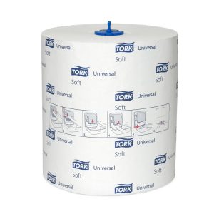 Roku dvieļu rullis TORK Universal Matic Extra Long, 1 sl., 1220 salvetes, 21 cm x 280 m, baltā krāsā - 400-03700