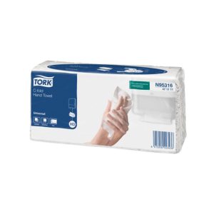 Roku dvieļi TORK Universal C-fold, 2 sl., 120 salvetes, 27.5 x 24 cm, nebalināti - 400-03714
