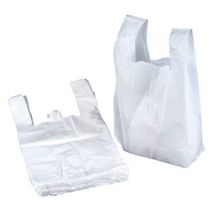 Maisiņš ar rokturi HDPE, 25 mkr, 30x18x55 cm,balts, 100gab/iep - 400-03782
