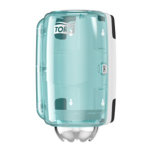 Papīra dvieļu turētājs TORK Reflex Mini M3, 191 x 180 x 321 mm, baltā/tirkīzkrāsā - 400-05046