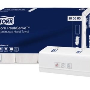 Roku dvieļi TORK PeakServe Continuous Universal H5, 1 sl., 410 salvetes, 22.5 x 20.1 cm, baltā krāsā - 400-08418
