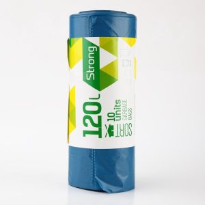 Atkritumu maisi SORTEX, 120l, 35mk, 100x70cm, zili, 10gab - 400-08830