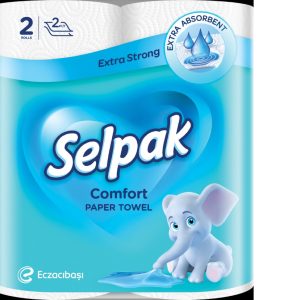 Papīra dvieļi SELPAK Comfort, 2 slāņi, 11.52m, 90 loksnes, 2 ruļļi - 400-08862