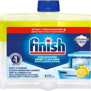 Trauku mazgājamās mašīnas tīrīšanas līdzeklis FINISH Lemon, 250ml - 400-08866