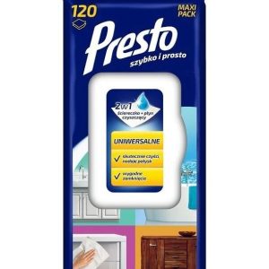 Tīrīšanas salvetes PRESTO CLEAN, universālas, 120gab - 400-08880
