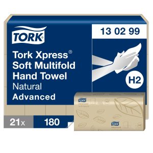 Papīra dvieļi TORK H2 dabiskas krāsas, 2 slāņi, 180 salvetes, 130299 - 400-08985