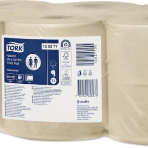 Tualetes papīrs TORK ADVANCED MINI JUMBO T2,120377, 2 sl., 9,4 cm x 170 m, dabīgs sp. - 400-09253
