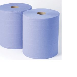 Industriālais papīrs, neutral, 2 slāņi, 360mx36cm, D27cm, zils, 2gab - 400-10260