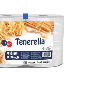 Papīra dvieļi TENERELLA, 1+1, 2 slāņi, 66.5 m, 350 loksnes, 2 ruļļi - 400-10953