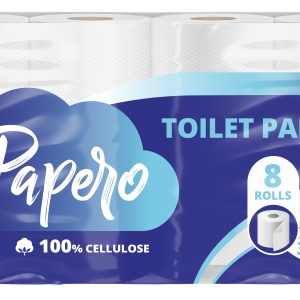 Tualetes papīrs PAPERO, 3 slāņi, 15.95 m, 145 loksnes, 8 ruļļi - 400-11906