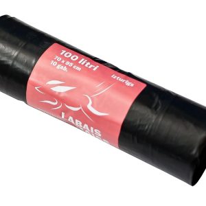 Atkritumu maisi LABAIS MAISS LDPE, 100l, melni, 70x95cm, 33mk, 10gab - 400-11914