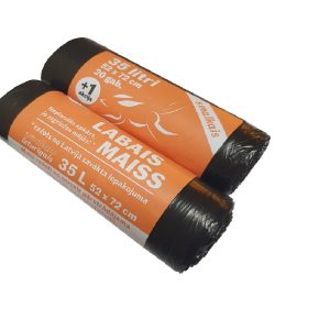 Atkritumu maisi LABAIS MAISS LDPE, smalkie, 35l, melni, 52x72cm, 10mk, 20gab - 400-11924