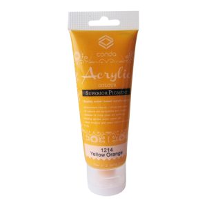 Akrila krāsa, 75ml, 1214 oranži dzeltena (Yellow Orange) - 550-03414