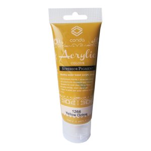 Akrila krāsa, 75ml, 1266 dzeltena ohra (Yellow Ochra) - 550-03417