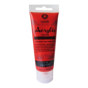 Akrila krāsa, 75ml, 1219 spilgti sarkana (Vermilion) - 550-03418