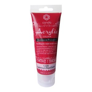 Akrila krāsa, 75ml, 1229 sarkans kadmijs (Cadmium Red Deep) - 550-03419