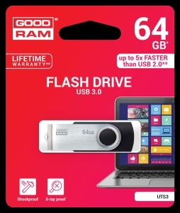 Atmiņa Goodram USB 64GB UTS3 Black USB3.0