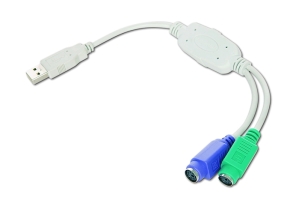 Adapteris Gembird USB to PS/2, 0.3m converter cable