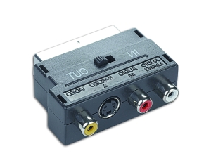 Adapteris Gembird SCART uz 3xRCA S-Video with IN/OUT switch