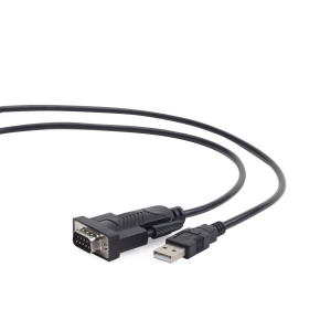 Adapteris Gembird USB - DB9M serial port converter cable, black, 1.5 m