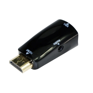 Adapteris Gembird HDMI to VGA and audio single port, black