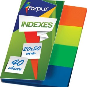Pašlīpošie plastikāta caurspīdīgi indeksi FORPUS 20x50mm, 4