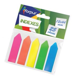 Pašlīpoši indeksi Forpus "bultas" PVC 12x44mm neona 5x25l