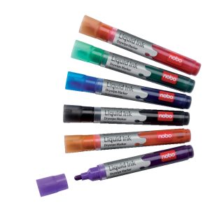 Marķieri tāfelei NOBO Liquid Ink, 6 gab., asorti - 250-06482