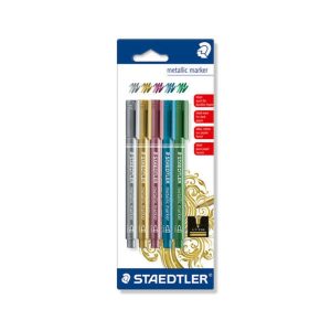 Marķieris STAEDTLER Metallic, 5 gab., asorti krāsās - 200-12708
